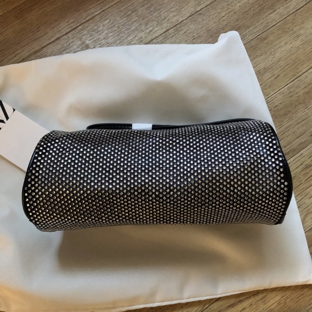 Black and Silver Studded Clutch Zara NWT